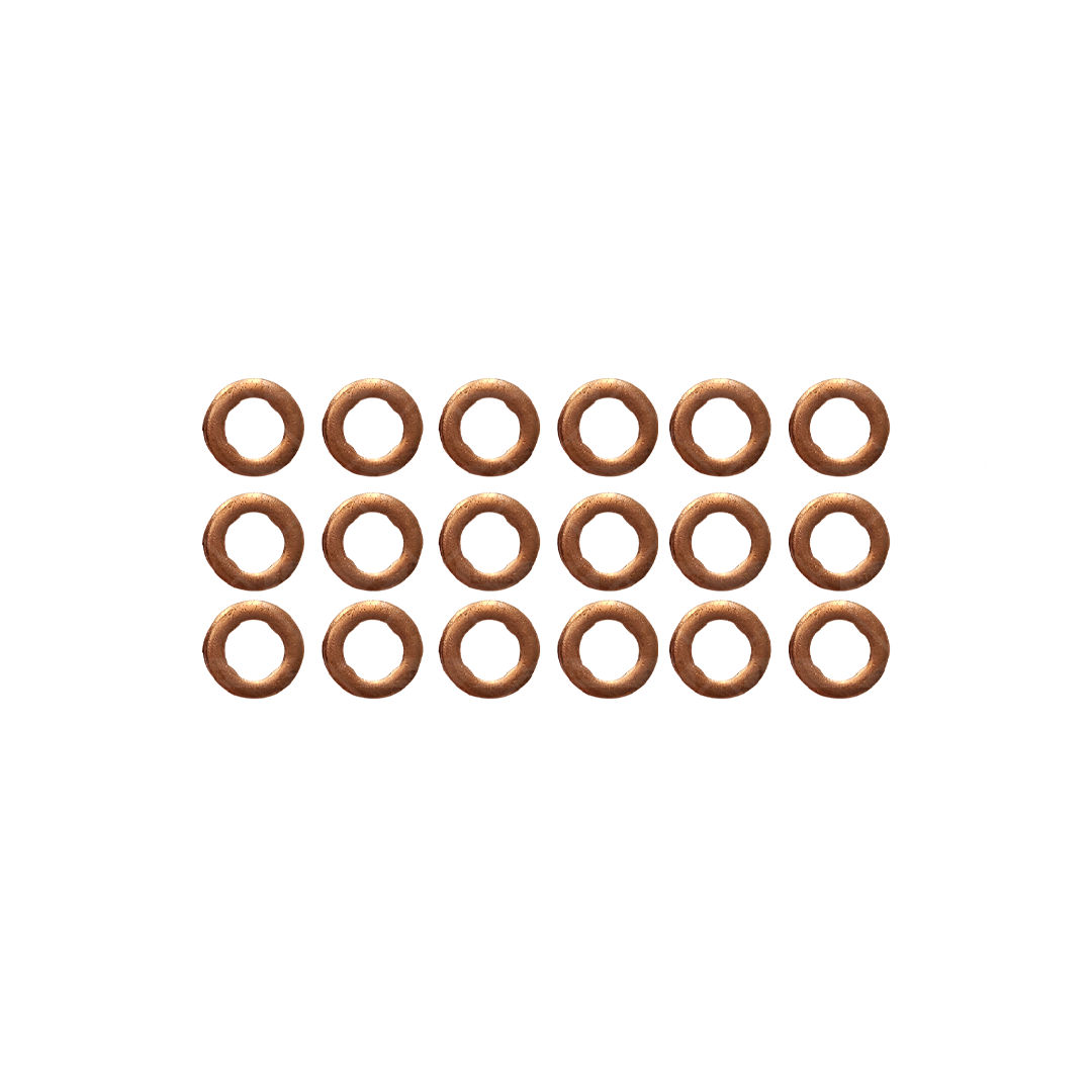 Kit de 18 Arandelas para Tobera Inyector Bosch 0445116034/0445116035 (N.P. LDFG1139)